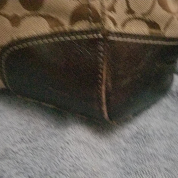 Coach Satchel Brown Leather and Monogram Canvas - Picture 9 of 15
